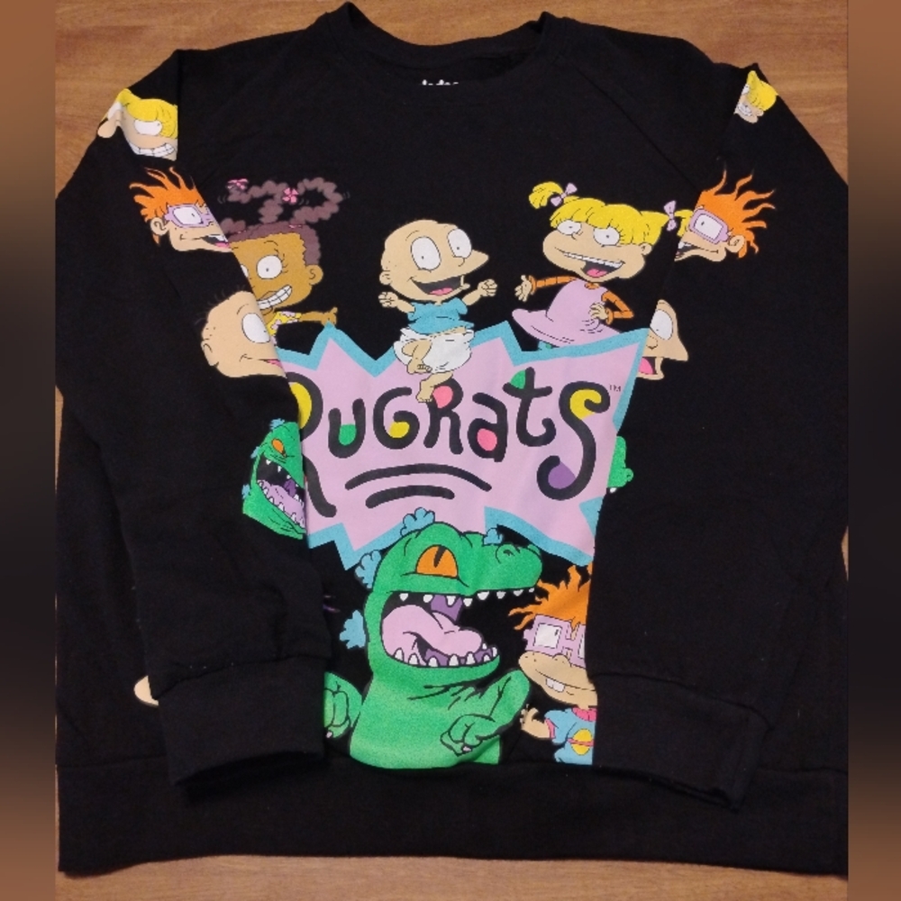 Nickelodeon Rugrats Black Pullover Sweatshirt womens Size XS 2021